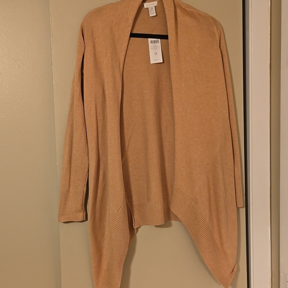 Chico's Drea Drape Cardigan Sweater Size 0 NWT